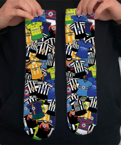 Newcastle Utd Retro Classic Kit Mash Socks