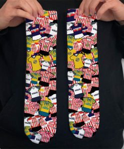 Sunderland Retro Classic Kit Mash Socks