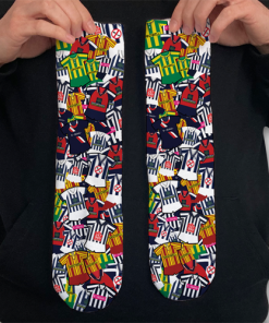 West Brom Retro Classic Kit Mash Socks