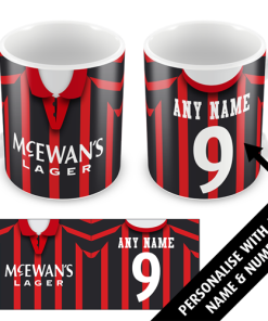 Blackburn Rovers Away 1995 Personalised Retro Kit Mug