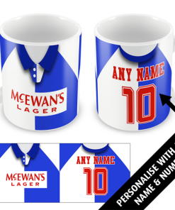 Blackburn Rovers Home 1995 Personalised Retro Kit Mug