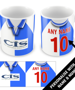 Blackburn Rovers Home 1998 Personalised Retro Kit Mug