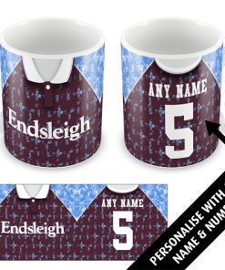 Burnley Home 1991 Personalised Retro Kit Mug