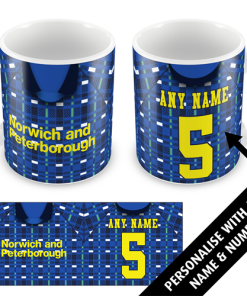 Norwich Away 1996 Personalised Retro Kit Mug