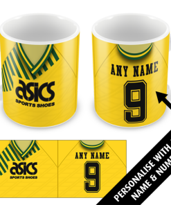 Norwich Home 1990 Personalised Retro Kit Mug