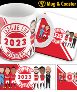 Man Utd League Cup Winners 2023 Mug and Coaster Set