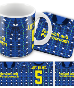 Norwich Away 1996 Retro Kit Mug and Coaster Set