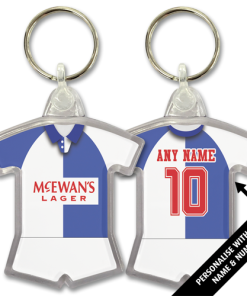 Blackburn Rovers Home 1995 Classic Kits Retro Shirt Keyring