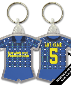 Norwich Away 1996 Classic Kits Retro Shirt Keyring