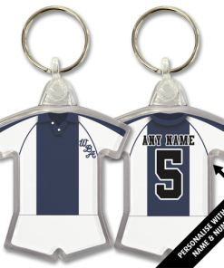 West Brom Home 1978 Classic Kits Retro Shirt Keyring