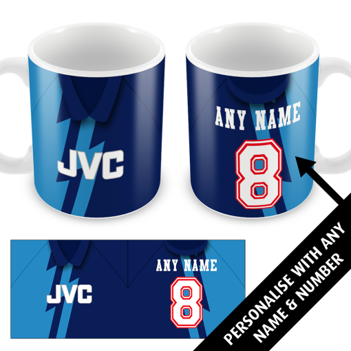 Arsenal Away 1995 Personalised Retro Shirt Mug Classic Kits