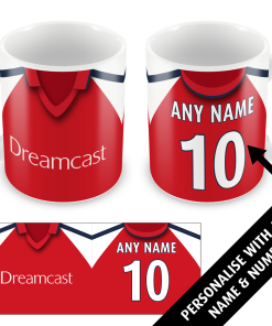 Arsenal Home 2000 Personalised Retro Shirt Mug Classic Kits