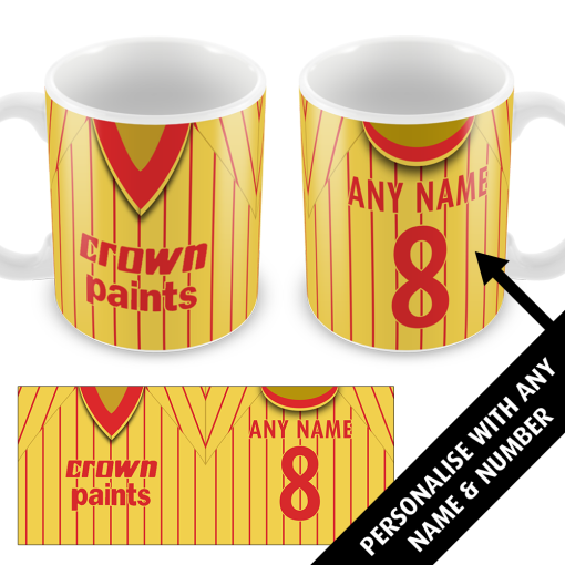 Liverpool Away 1982 Personalised Retro Shirt Mug Classic Kits