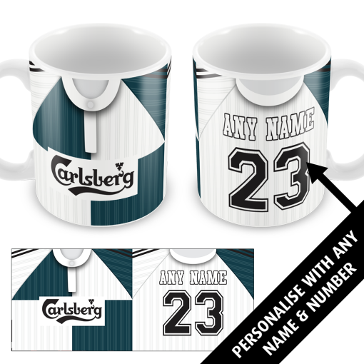 Liverpool Away 1995 Personalised Retro Shirt Mug Classic Kits