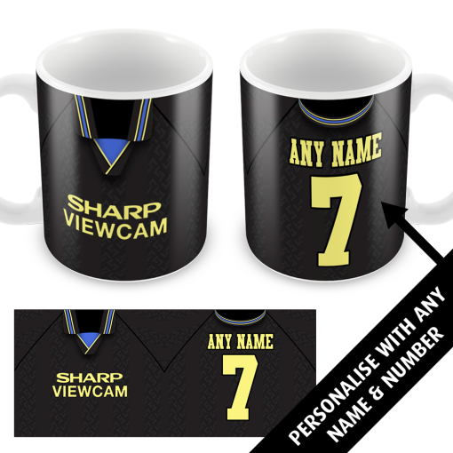 Man Utd Away 1993 Personalised Retro Shirt Mug Classic Kits