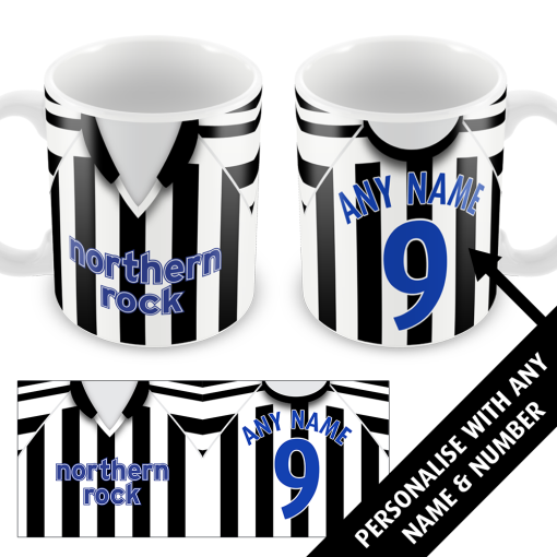 Newcastle Home 2003 Personalised Retro Shirt Mug Classic Kits