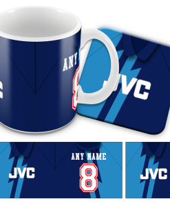 Arsenal Away 1995 Retro Kit Mug and Coaster Set