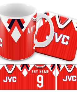 Arsenal Home 1992 Retro Kit Mug and Coaster Set