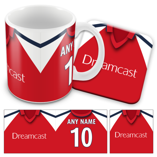 Arsenal Home 2000 Retro Kit Mug and Coaster Set