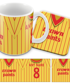 Liverpool Away 1982 Retro Kit Mug and Coaster Set