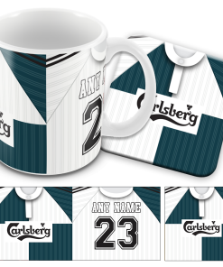 Liverpool Away 1995 Retro Kit Mug and Coaster Set