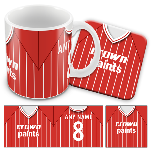 Liverpool Home 1984 Retro Kit Mug and Coaster Set