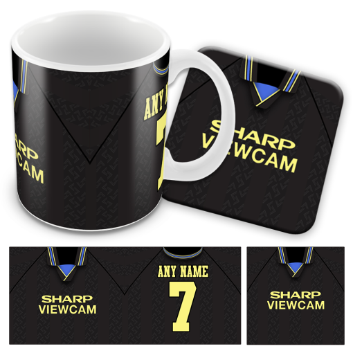 Man Utd Away 1993 Retro Kit Mug and Coaster Set