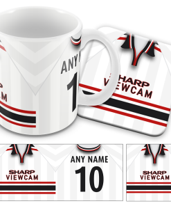Man Utd Away 1998 Retro Kit Mug and Coaster Set