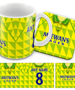 Newcastle Away 1992 Retro Kit Mug and Coaster Set