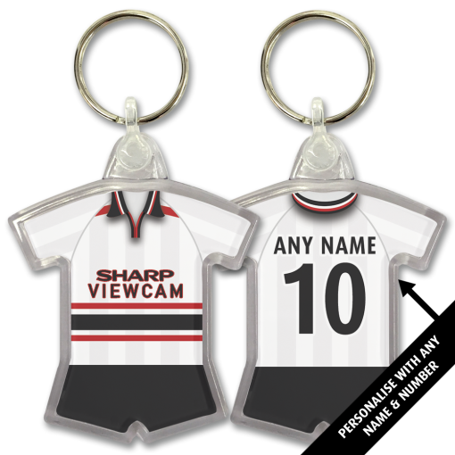 Man Utd Away 1998 Classic Kits Retro Shirt Keyring