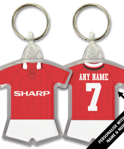 Man Utd Home 1992 Classic Kits Retro Shirt Keyring
