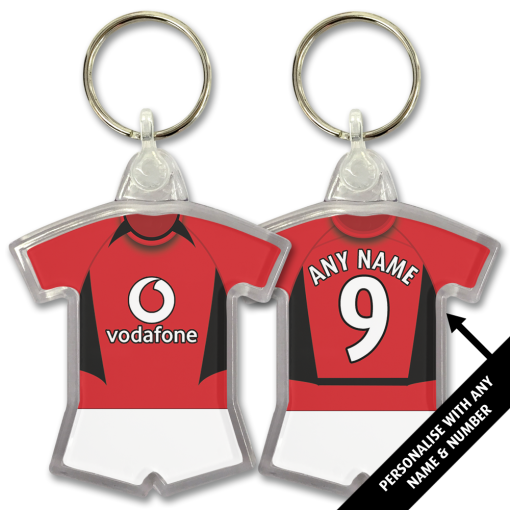 Man Utd Home 2002 Classic Kits Retro Shirt Keyring