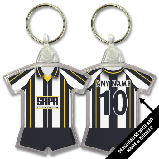 Notts County Home 1996 Classic Kits Retro Shirt Keyring