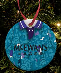 Notts County Away 1993 Retro Shirt Classic Kits Christmas Tree Decoration