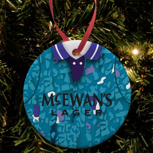 Notts County Away 1993 Retro Shirt Classic Kits Christmas Tree Decoration
