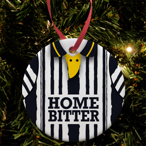 Notts County Home 1993 Retro Shirt Classic Kits Christmas Tree Decoration