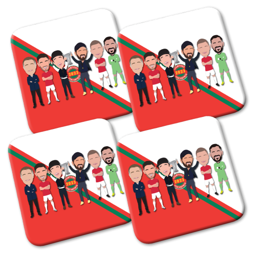 Wrexham Champions 2023 Coasters 4 Pack Vector Heroes