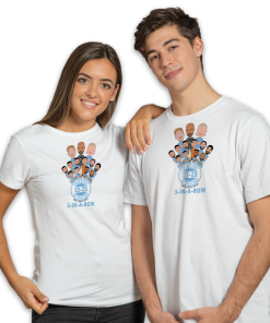 Man City Champions Of England 2023 White T-Shirt Vector Heroes 3 In A Row Design 2