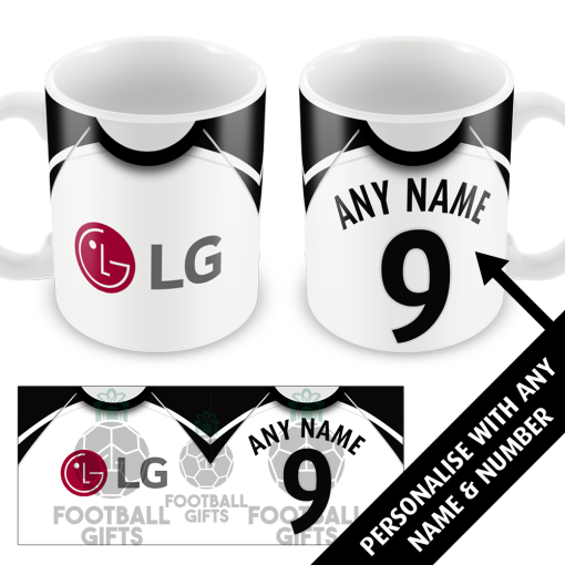 Fulham Home 2009 Personalised Retro Shirt Mug Classic Kits
