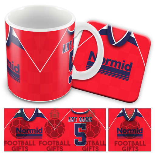 Bolton Away 1989 Retro Shirt Kits Mug and Coaster Set
