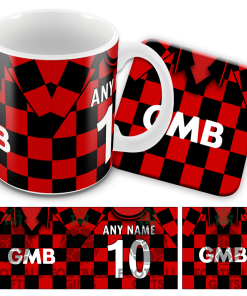 Fulham Away 1996 Retro Shirt Kits Mug and Coaster Set