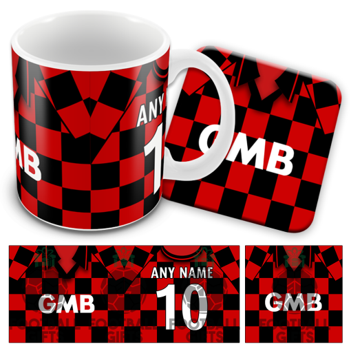 Fulham Away 1996 Retro Shirt Kits Mug and Coaster Set