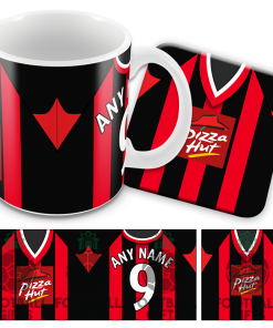 Fulham Away 2001 Retro Shirt Kits Mug and Coaster Set