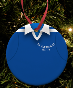 Ipswich Home 1977 Retro Shirt Classic Kits Christmas Tree Decoration
