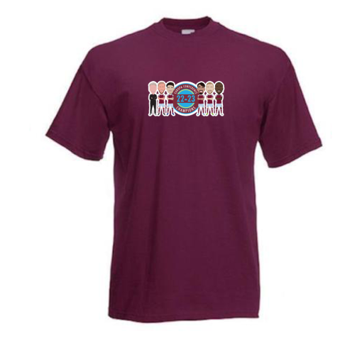 West Ham Utd Europa Conference Champions 2023 Vector Heroes Players Burgundy T-Shirt