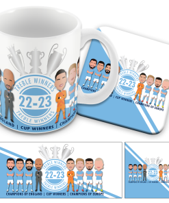Man City Treble Winners 2023 Mug & Coaster Set