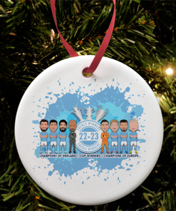 Man City Treble Winners 2023 Splash Christmas Tree Decoration