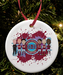 West Ham Europa Conference Champions 2023 Christmas Tree Bauble Decoration Splash Design
