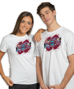 West Ham Utd Europa Conference Champions 2023 Vector Heroes Splash White T-Shirt