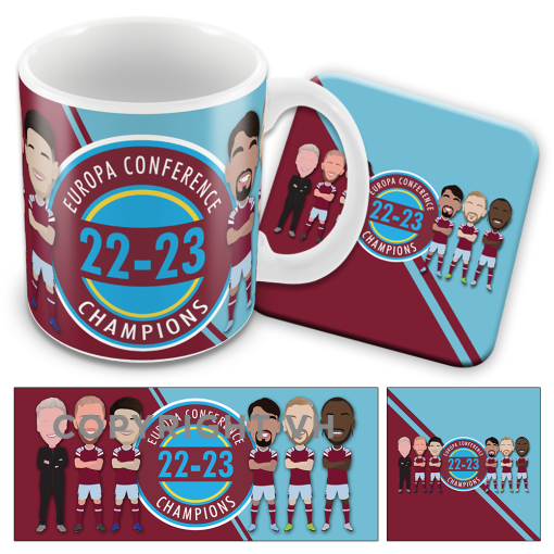 West Ham Europa Conference Champions 2023 Mug & Coaster Set